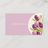 Elegante Wasserfarbe Tulip Blume Beruflich Visitenkarte (Vorderseite)