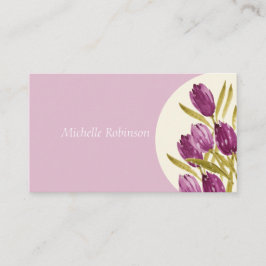Elegante Wasserfarbe Tulip Blume Beruflich Visitenkarte