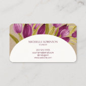 Elegante Wasserfarbe Tulip Blume Beruflich Visitenkarte (Rückseite)