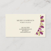 Elegante Wasserfarbe Tulip Blume Beruflich Visitenkarte (Rückseite)