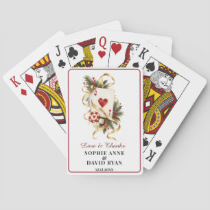Elegante Wasserfarbe Vegas Casino Nacht Goldene Ho Spielkarten