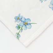 Elegante Wasserfarbe Vergiss mich nicht Blume Fleecedecke (Ecke)