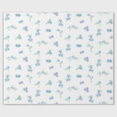 Elegante Wasserfarbe Vergiss mich nicht Blume Geschenkpapier (Flach)