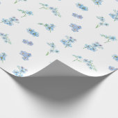 Elegante Wasserfarbe Vergiss mich nicht Blume Geschenkpapier (Ecke)
