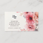 Elegante Wasserfarbe Visitenkarte (Rückseite)