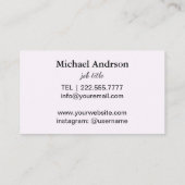 Elegante Wasserfarbe Visitenkarte (Rückseite)