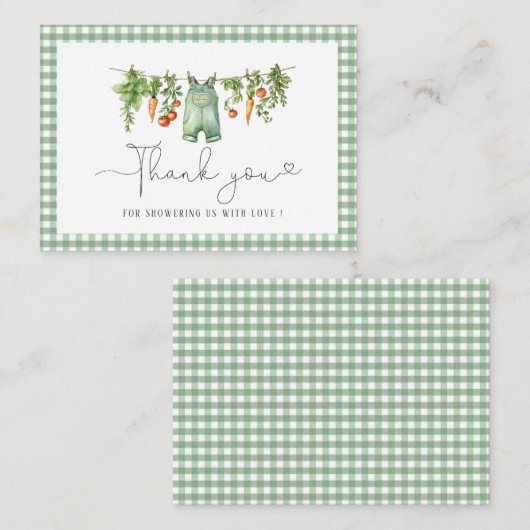 Elegante Wasserfarbe Vor Ort gewachsene Babydusche Mitteilungskarte (Vorne/Hinten)