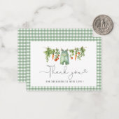 Elegante Wasserfarbe Vor Ort gewachsene Babydusche Mitteilungskarte (Vorderseite/Rückseite Beispiel)