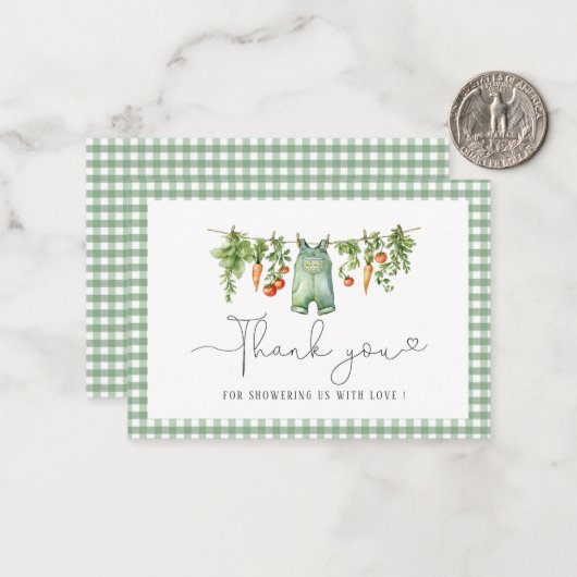 Elegante Wasserfarbe Vor Ort gewachsene Babydusche Mitteilungskarte (Vorderseite/Rückseite Beispiel)