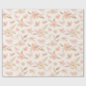 Elegante Wasserfarbe Weichflora Geschenkpapier (Flach)