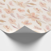 Elegante Wasserfarbe Weichflora Geschenkpapier (Ecke)