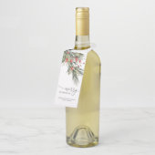 Elegante Wasserfarbe Weihnachten Flaschenanhänger (Angewinkelt)