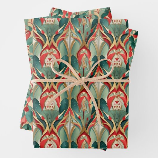 Elegante Wasserfarbe Weihnachten Geschenkpapier Set (Beispiel)