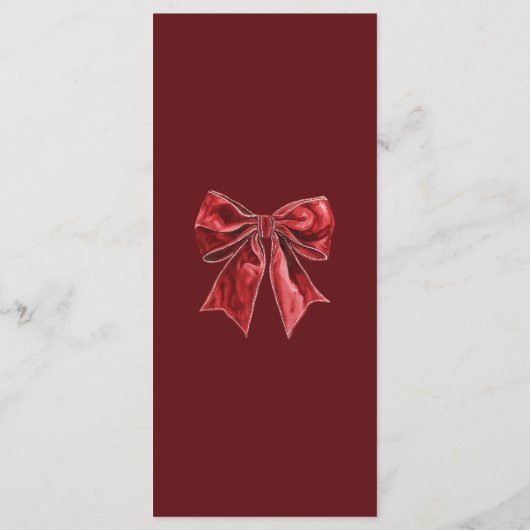 Elegante Wasserfarbe Weihnachten Menükarte (Rückseite)