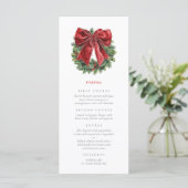 Elegante Wasserfarbe Weihnachten Menükarte (Stehend Vorderseite)