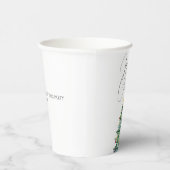 Elegante Wasserfarbe Weihnachtsbaum Frohe Weihnach Pappbecher (Rechts)