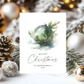 Elegante Wasserfarbe Weihnachtsfeiertag Postkarte