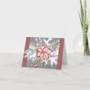 Elegante Wasserfarbe Weihnachtsstern, individuelle Feiertagskarte