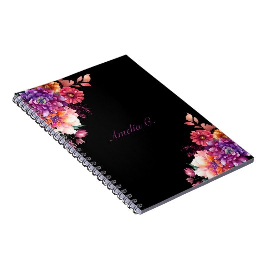 Elegante Wasserfarbe Weiß Notizblock (Rechte Seite)