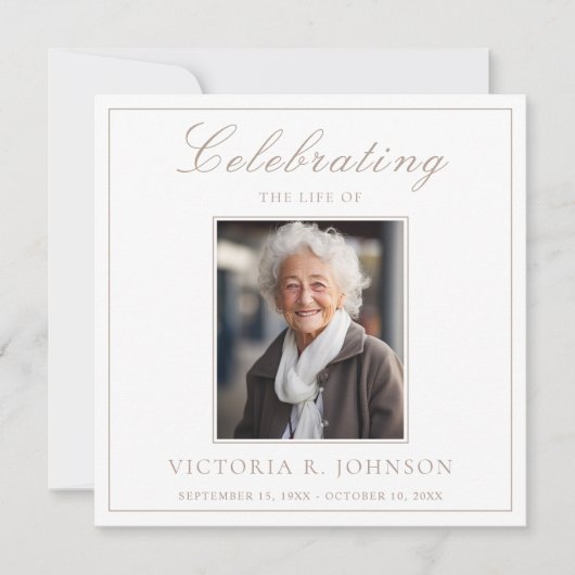 Elegante Wasserfarbe Weißes Taube Feier des Lebens Einladung (Vorderseite)