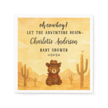 Elegante Wasserfarbe Western Cowboy Jungen Baby Sh