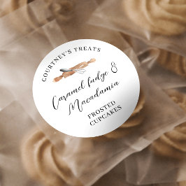 Elegante Wasserfarbe Whisk Konditorei Gebäck Cooki Runder Aufkleber