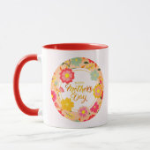 Elegante Wasserfarbe-Wildblumen-Blumen-Muttertag Tasse (Links)