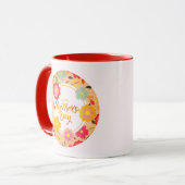 Elegante Wasserfarbe-Wildblumen-Blumen-Muttertag Tasse (Vorderseite Links)