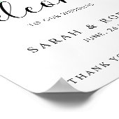 Elegante Wasserfarbe Willkommen bei unserer Hochze Poster (Ecke)