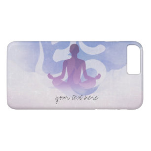 Elegante Wasserfarbe Yoga Meditation Pose Om Symbo Case-Mate iPhone Hülle