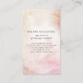 Elegante Wasserfarbe Yoga Meditation Pose Om Symbo Visitenkarte (Rückseite)