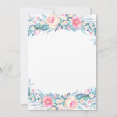 Elegante Wasserfarben - 1. Hochzeitstag Einladung (Rückseite)