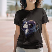Elegante Wasserfarben Aries Zodiac Custom T-Shirt