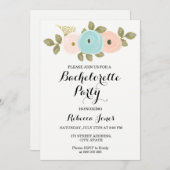 Elegante Wasserfarben Bachelorette Einladung (Vorne/Hinten)