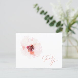 Elegante Wasserfarben-Blumen-Dankeskarten Postkarte