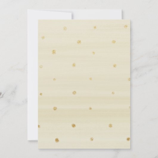 Elegante Wasserfarben Blumen Gold Jubiläum Einladung (Rückseite)