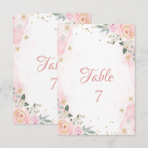 Elegante Wasserfarben Blumen Schneeflocken  Einladung