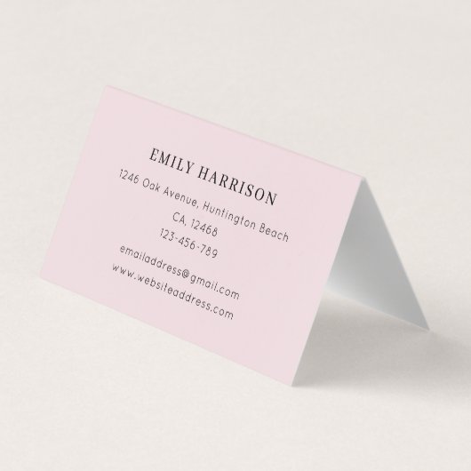 Elegante Wasserfarben Blumen Visitenkarten (Rückseite)