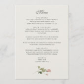 Elegante Wasserfarben Blush Garden Rosa Hochzeit Menükarte (Vorderseite)