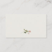 Elegante Wasserfarben Blush Garden Rosa Hochzeit Platzkarte (Rückseite)