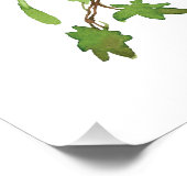 Elegante Wasserfarben Citrys Pink Blume Babyshow Poster (Ecke)