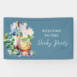 Elegante Wasserfarben-Derby-Party  Banner
