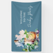 Elegante Wasserfarben-Derby-Party  Banner (Vertikal)