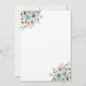 Elegante Wasserfarben Erste Kommune Einladung (Rückseite)