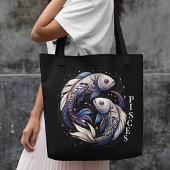 Elegante Wasserfarben Fisces Zodiac Black Tasche