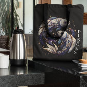 Elegante Wasserfarben Fisces Zodiac Black Tasche