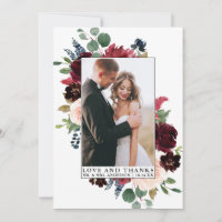 Elegante Wasserfarben Gerahmte Liebe Dank