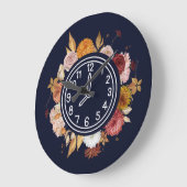 Elegante Wasserfarben Große Wanduhr (Winkel)