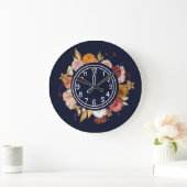 Elegante Wasserfarben Große Wanduhr (Zuhause)