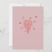 Elegante Wasserfarben Hand Drawn Doodles whimsical Einladung (Rückseite)